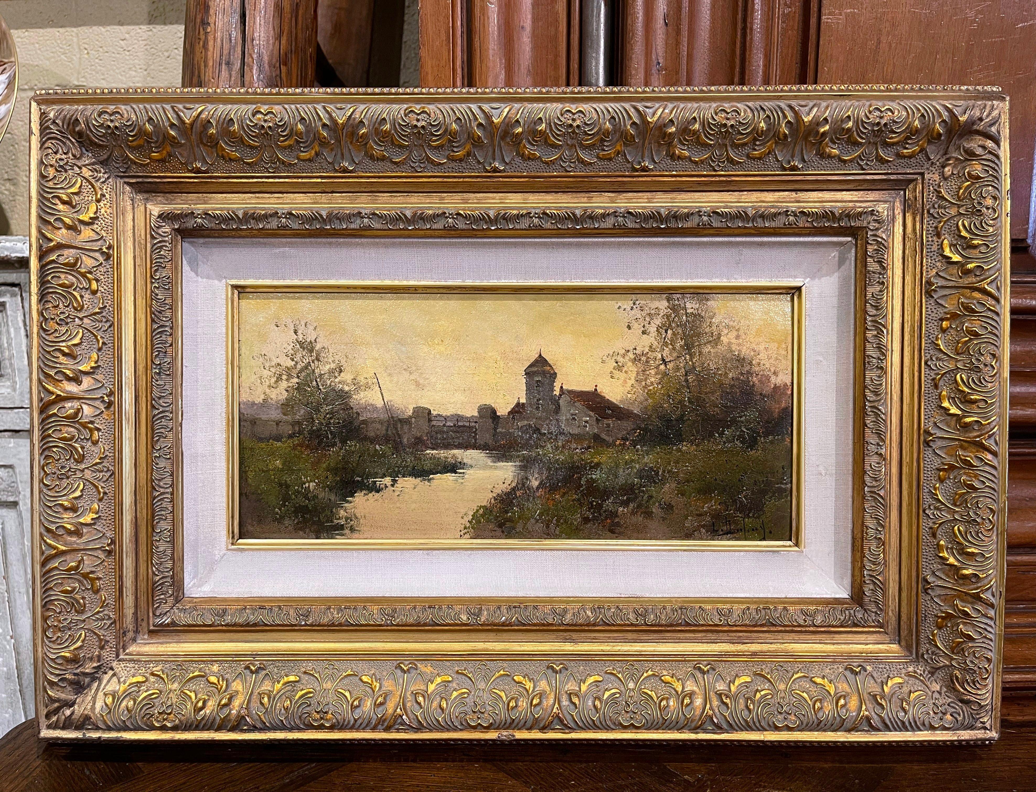 Set di 3 dipinti olio su tavola incorniciati firmati Leon Dupuy per E. Galien-Laloue in vendita 2