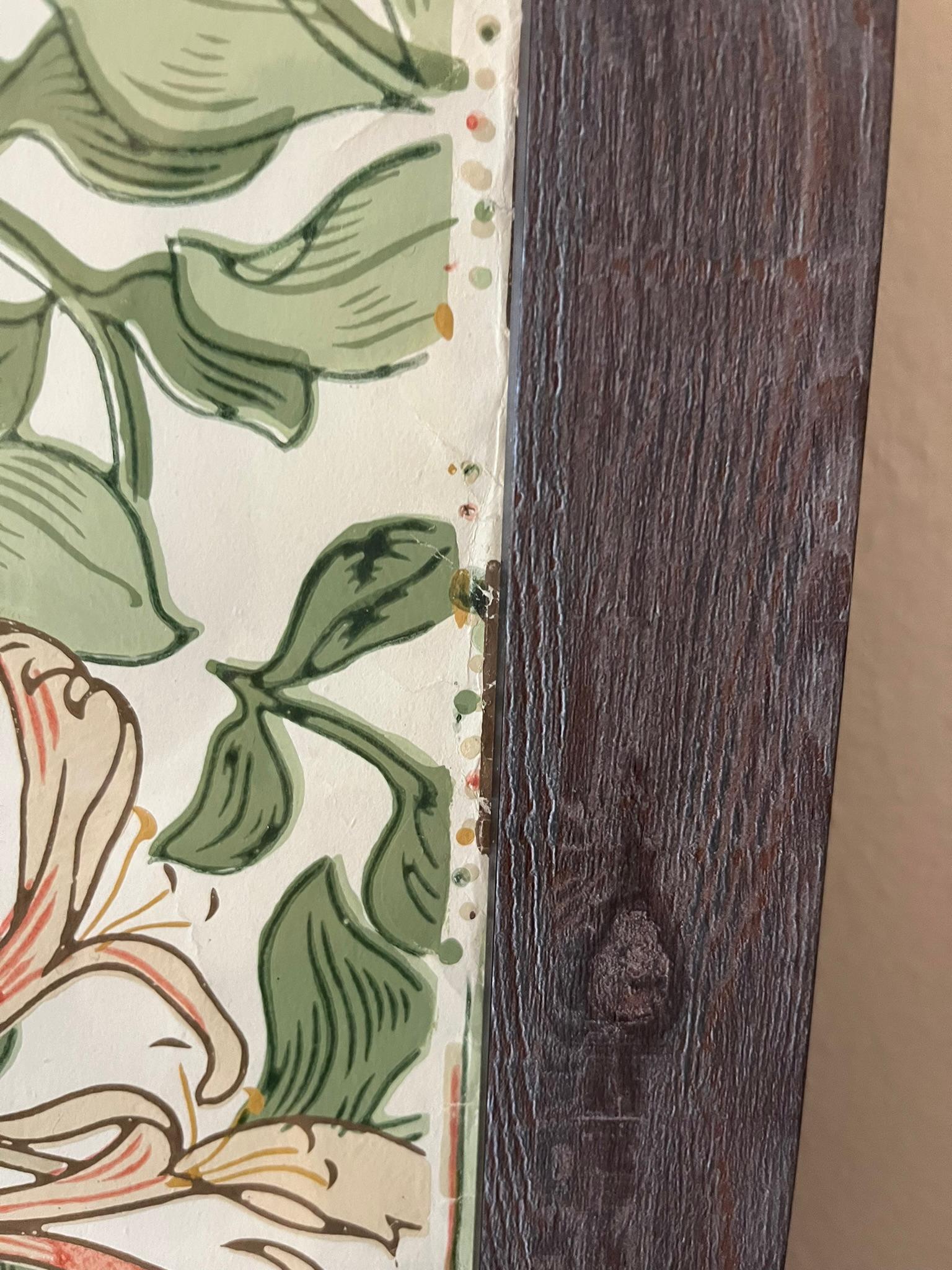 Paper Set of 3 Framed William Morris Arts & Crafts Wallpaper Panels For Sale