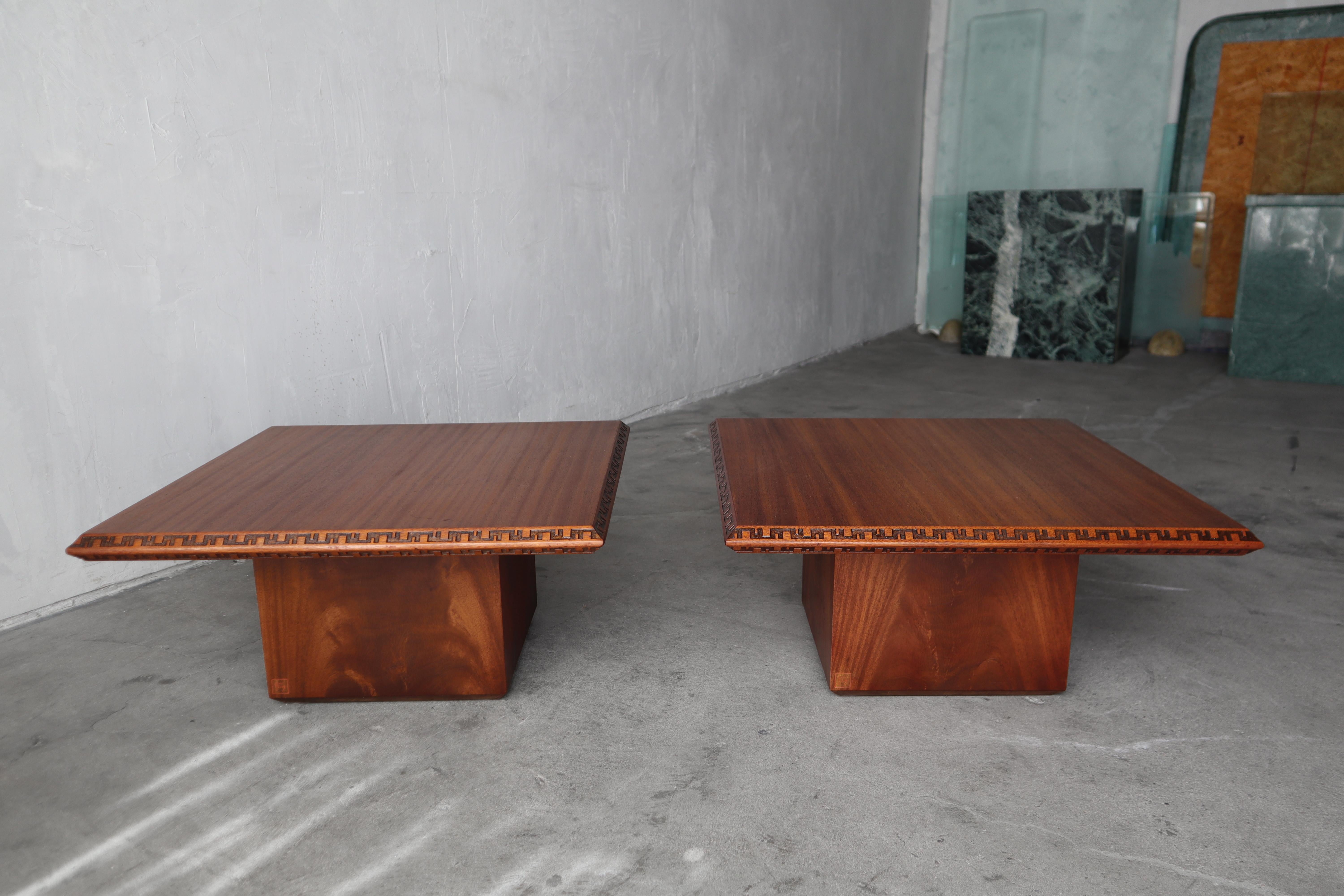 Set of 3 Frank Lloyd Wright Taliesin Tables for Henredon For Sale 5
