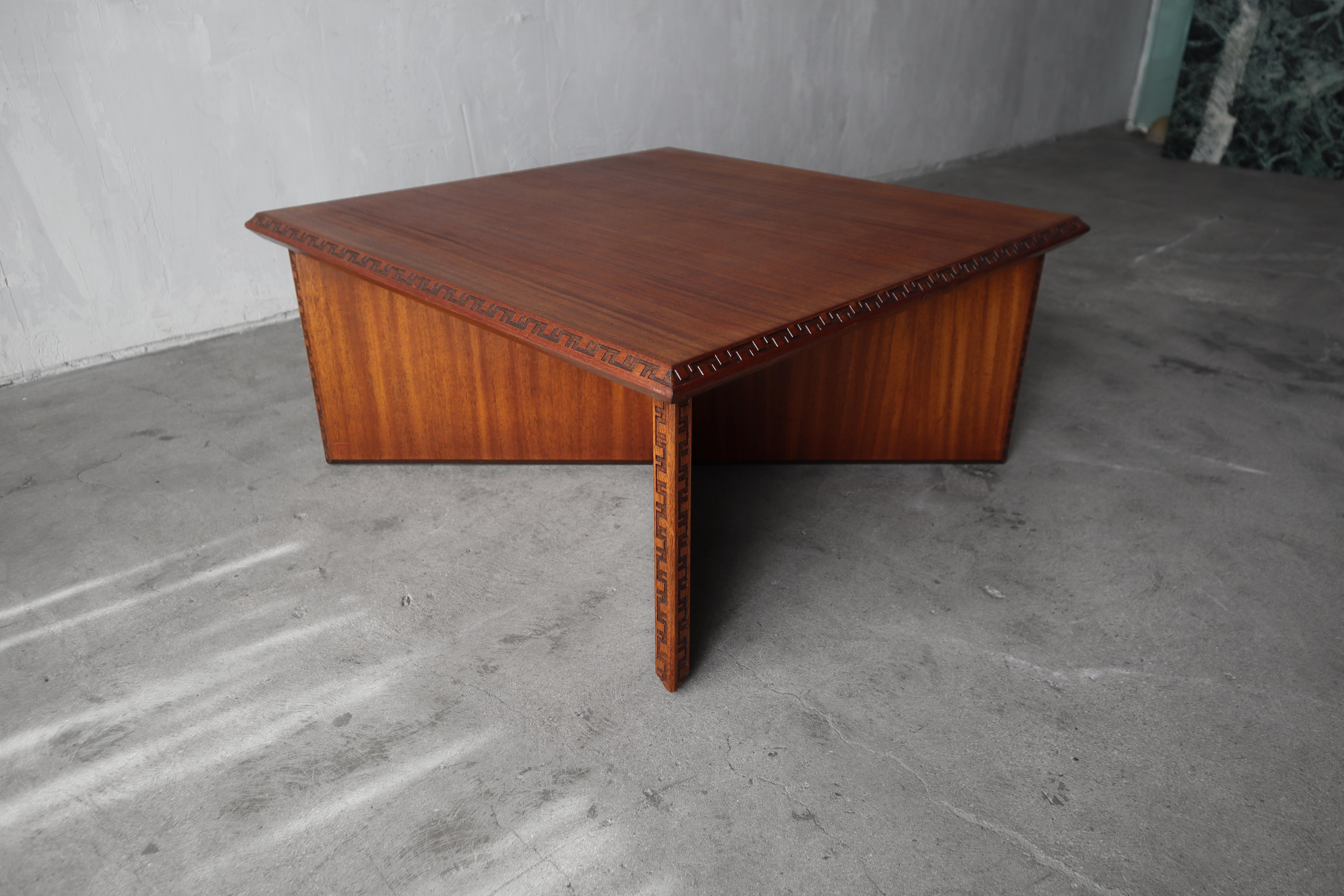 Set of 3 Frank Lloyd Wright Taliesin Tables for Henredon For Sale 9