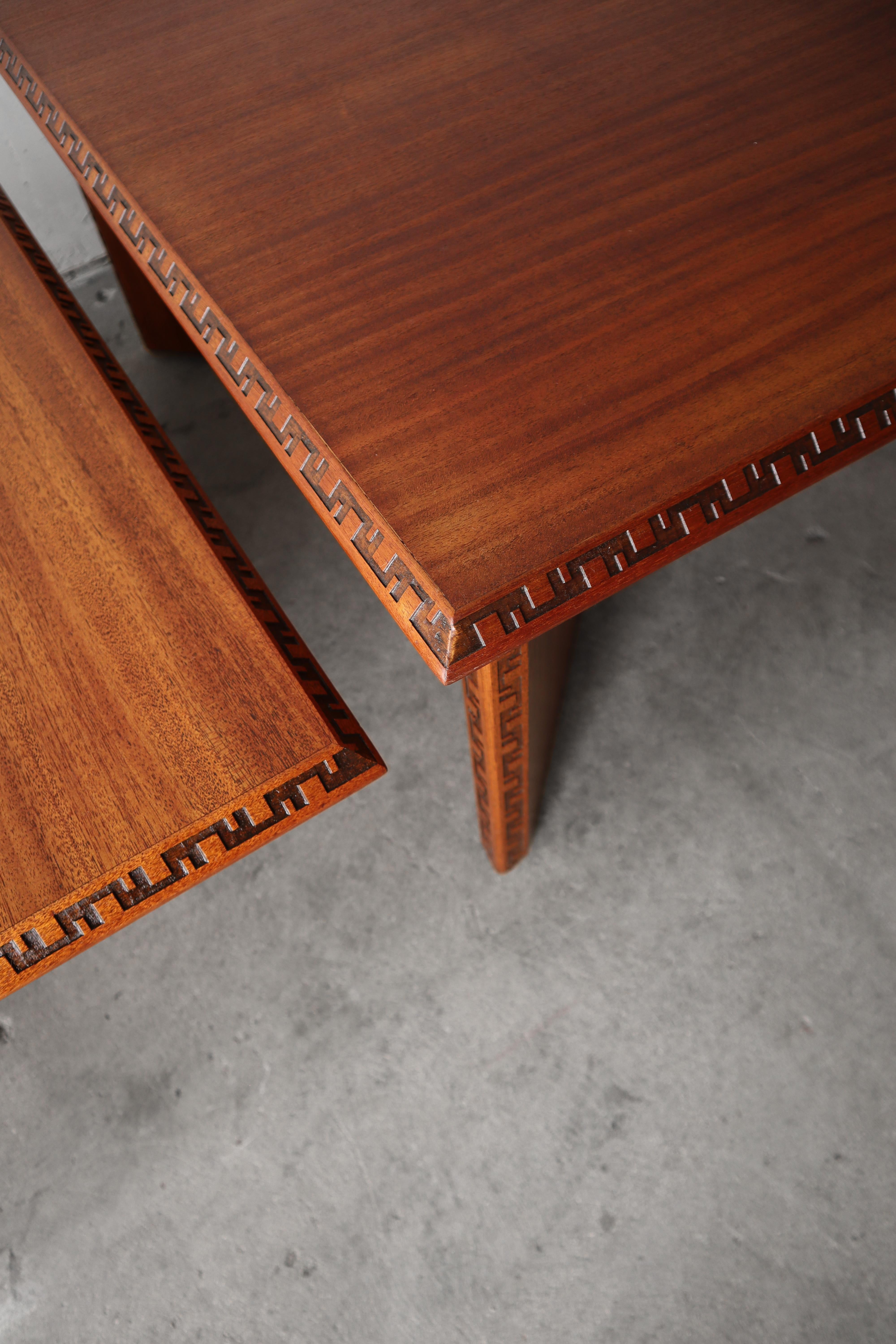 Set of 3 Frank Lloyd Wright Taliesin Tables for Henredon For Sale 1