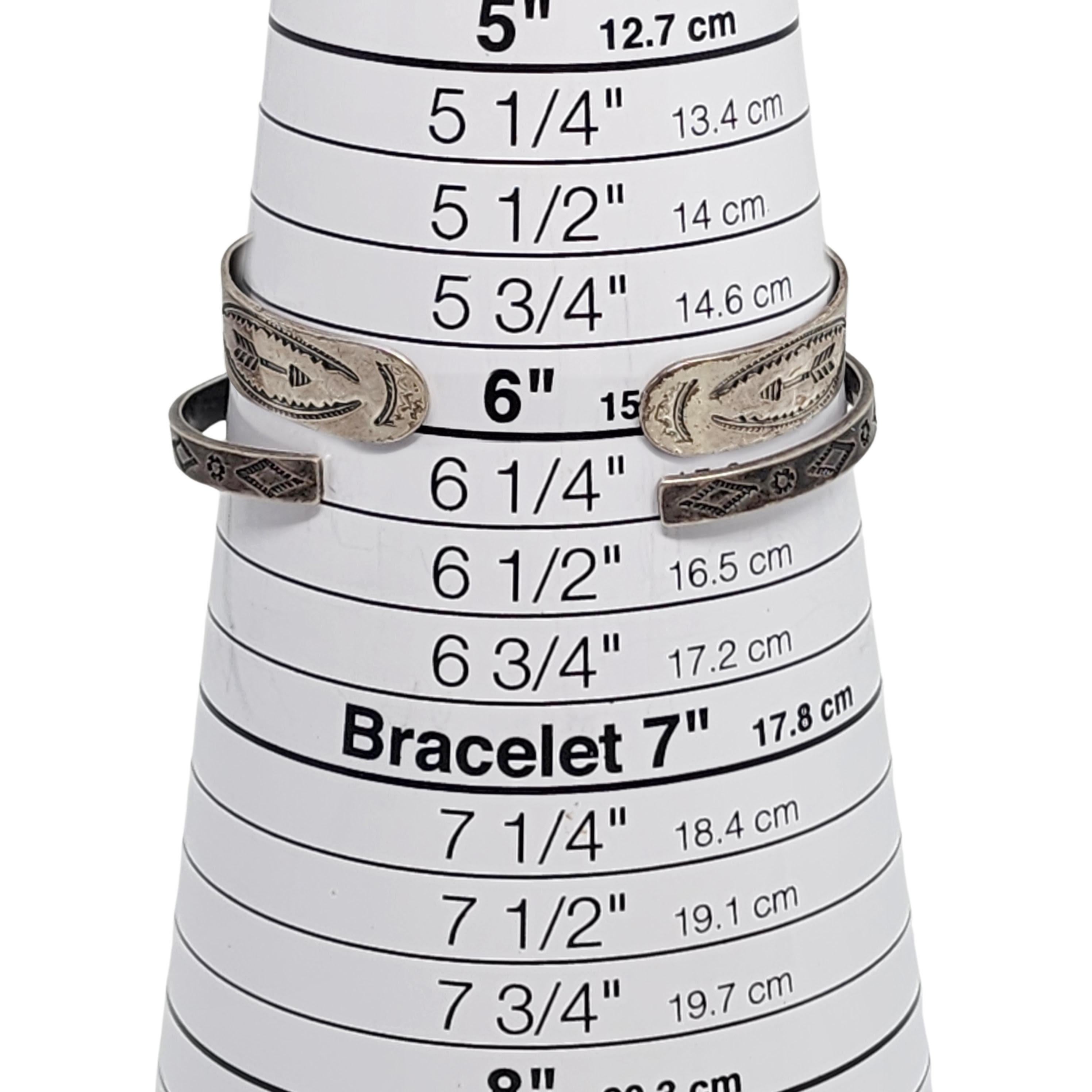 Set of 3 Fred Harvey Era Bell Trading Post Sterling Silver Cuff Bracelets #16437 For Sale 4