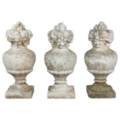 Set of 3 French Architectural Finials