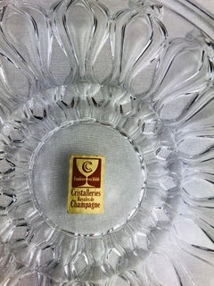 Set of 3 French Baccarat Style Crystal Champagne Cooler or Wine Bottle Coasters