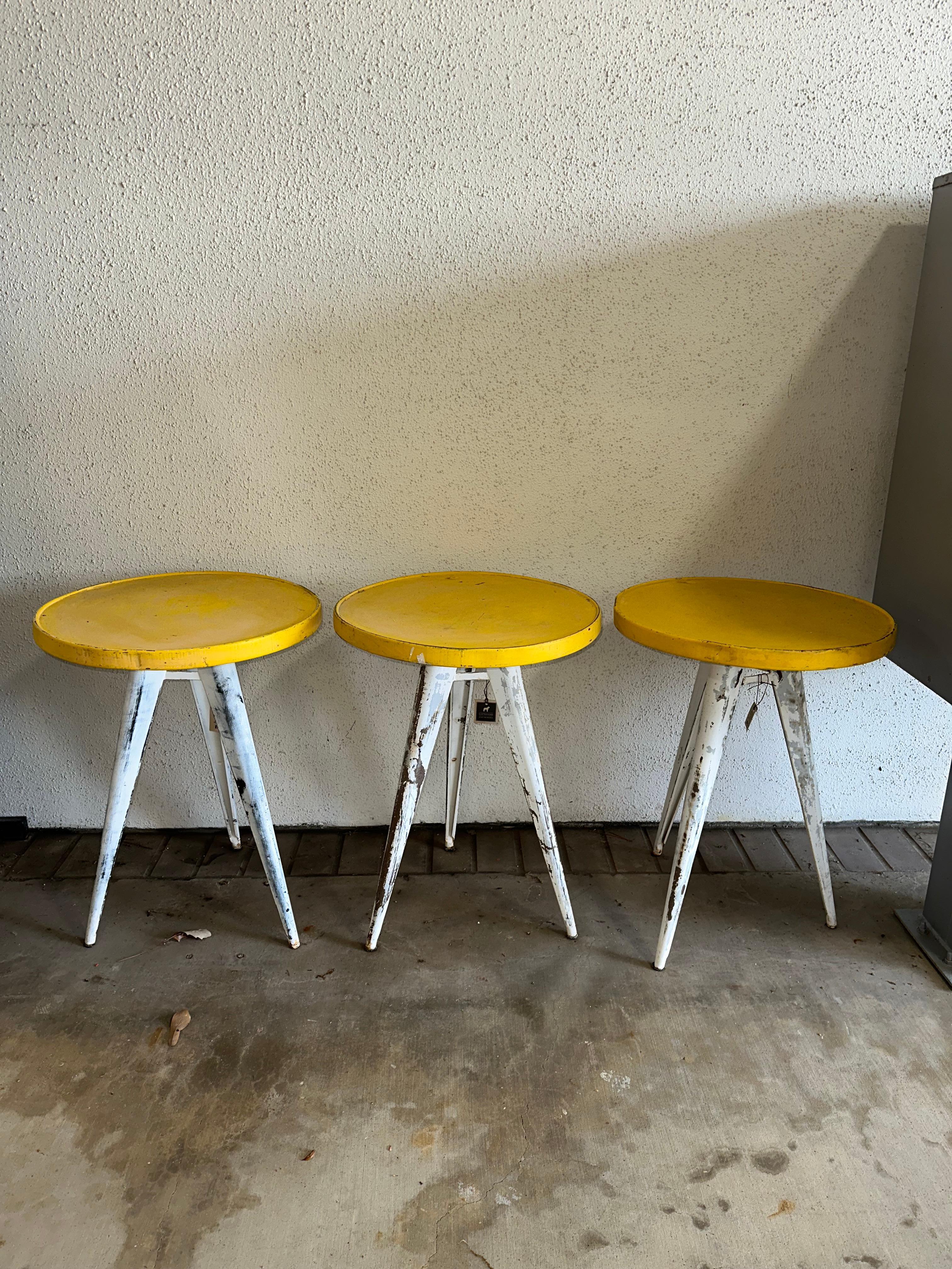 Set of 3 French Bistro Tables In Good Condition In Houston, TX