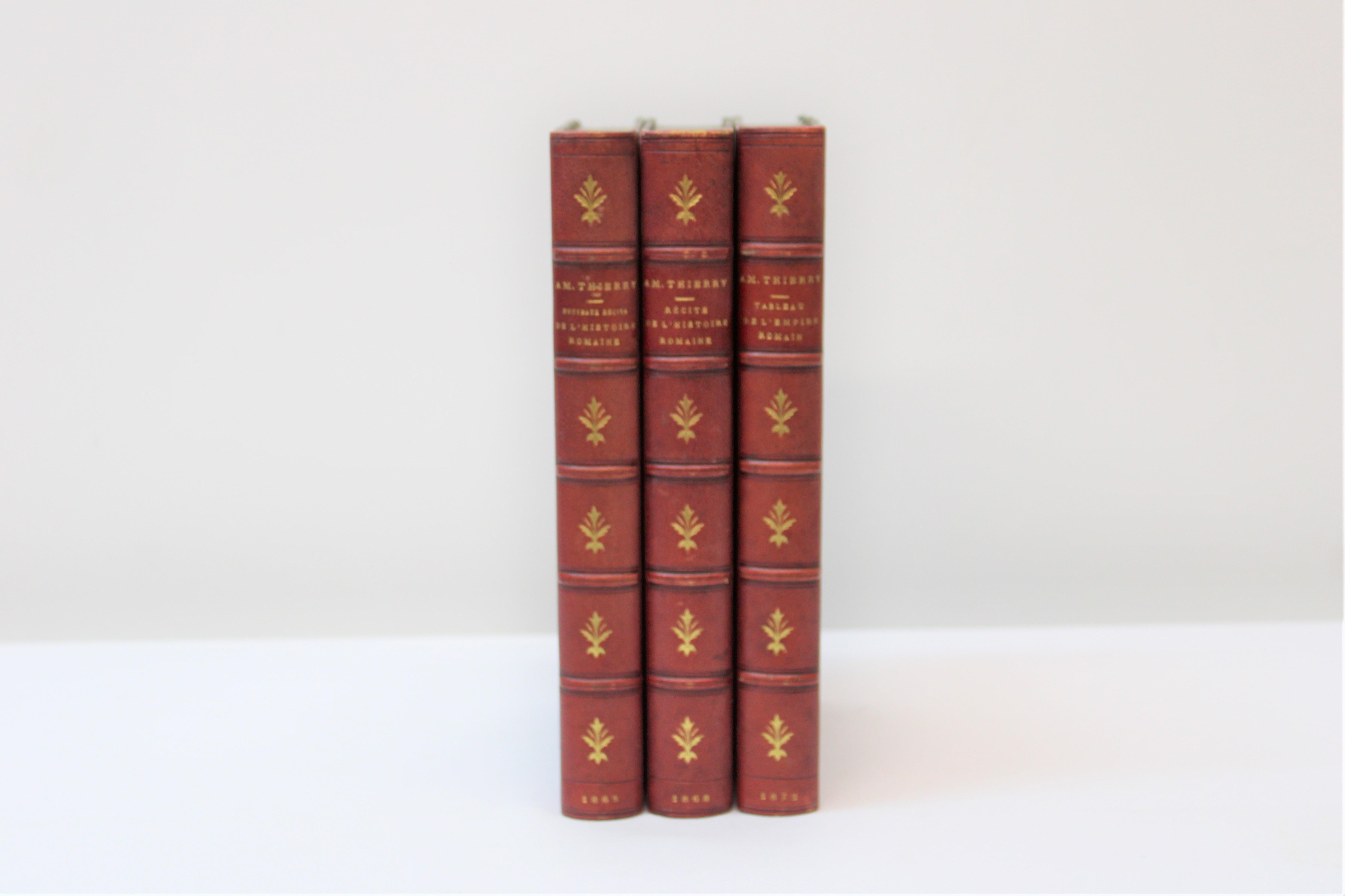 C. 19th century

Set of 3 French books

Books:

AM Thierry - N'ouveaux Recits ( De L' Histoire Romaine )
AM Thierry - Recits ( De L' Histoire Romaine )
AM Thierry - Tableau ( De L' Histoire Romaine ).