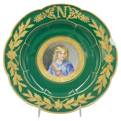 Set of 3 French Victorian Sevres Porcelain Plates