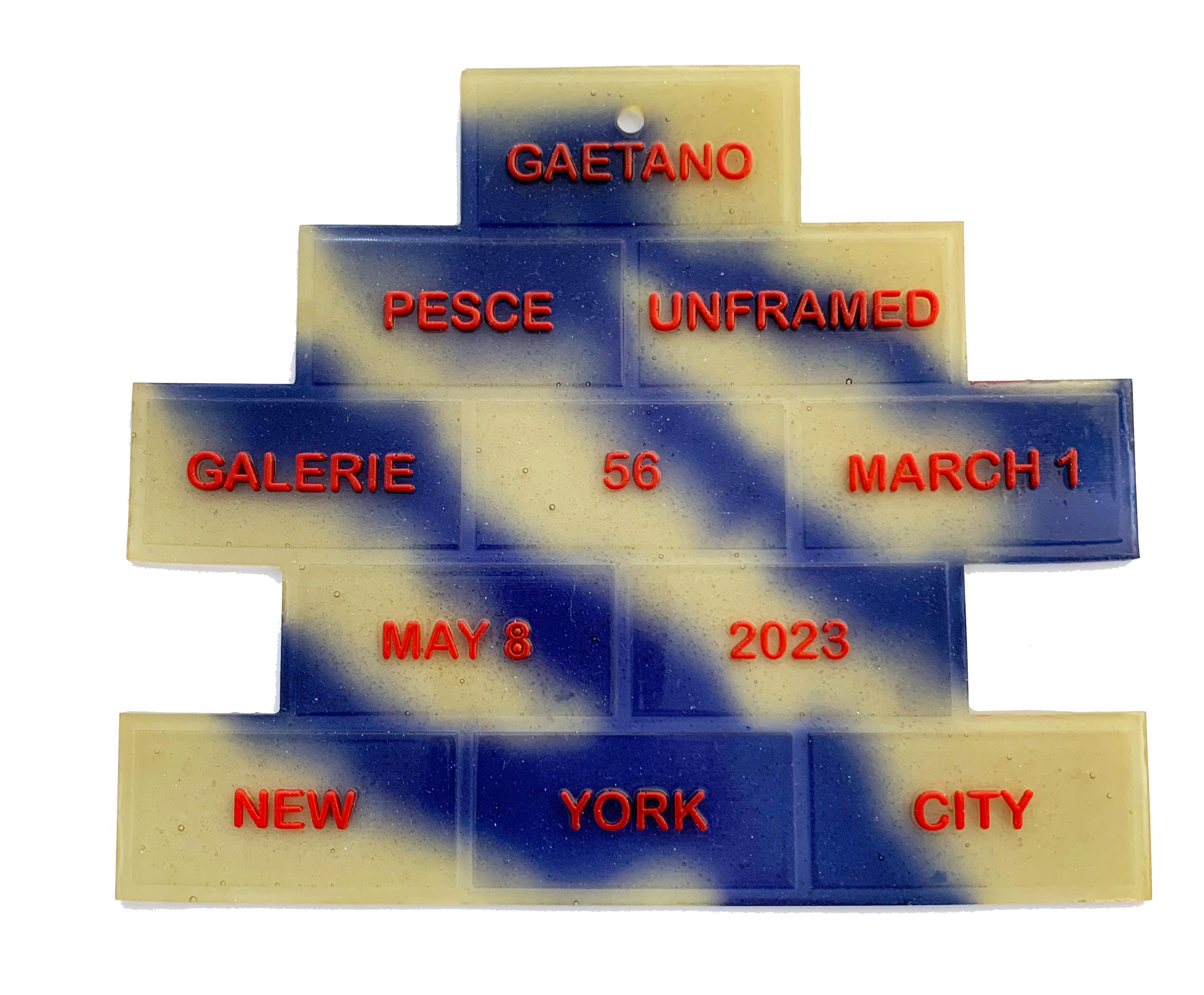 Hand-Crafted  3 Gaetano Pesce Resin Invitations from 3 Hot Spots: NY, LA & Knokke Zoute For Sale