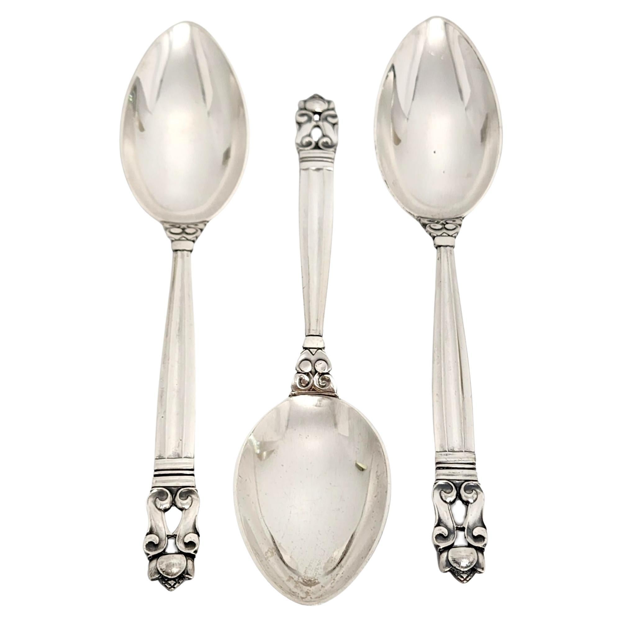 Solid Sterling Silver Gold Gilt Jensen 1977 Denmark Spoon Irish