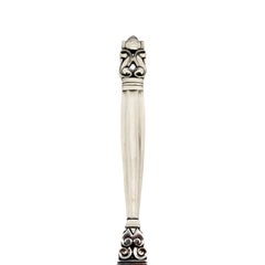 Set of 3 Georg Jensen Denmark Acorn Sterling Silver Solid Fish Forks