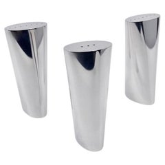 Set of 3 Georg Jensen Sterling Silver Salt and Pepper Shakers 1300, 1988