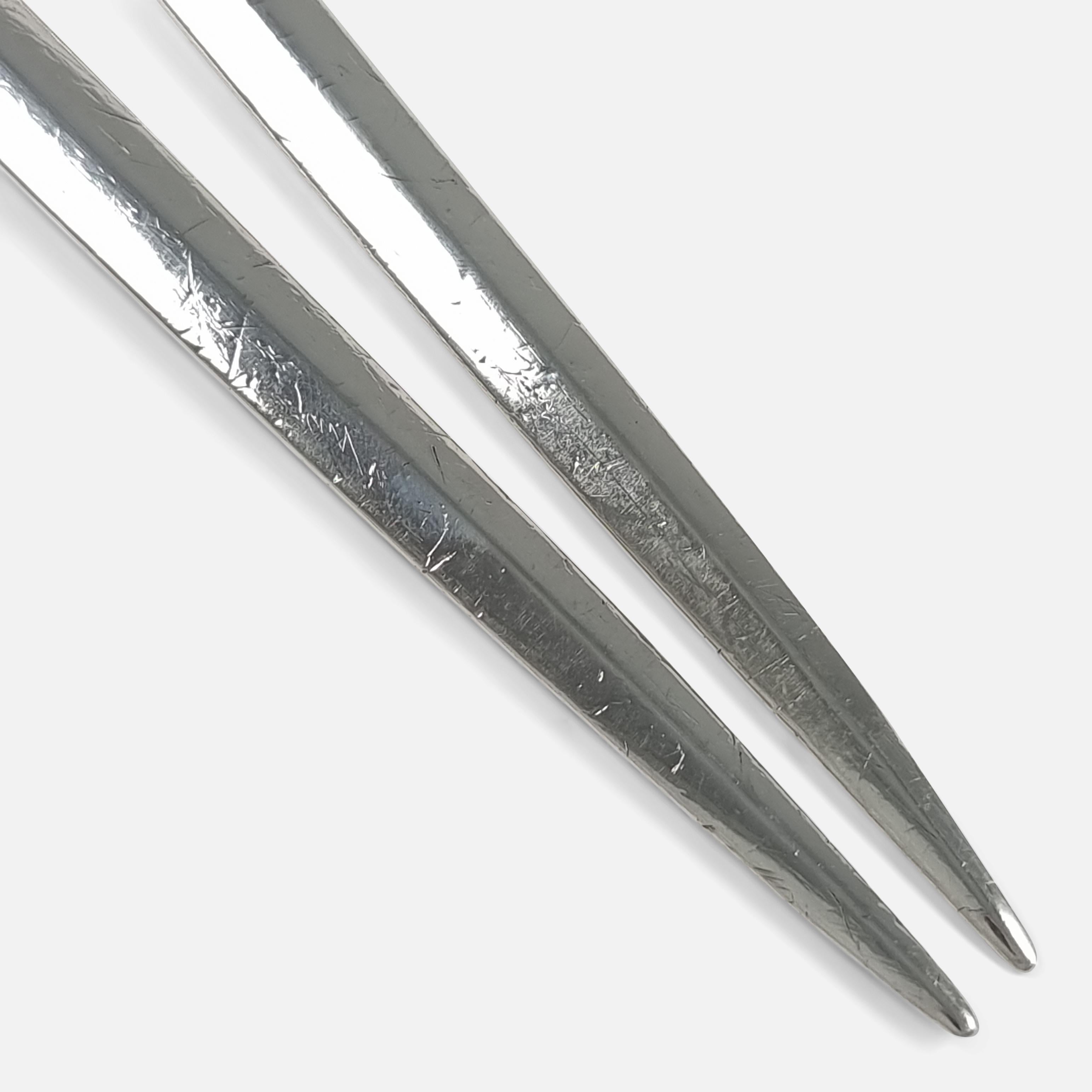 Set of 3 George III Silver Kings Pattern Meat Skewers, William Chawner II 4