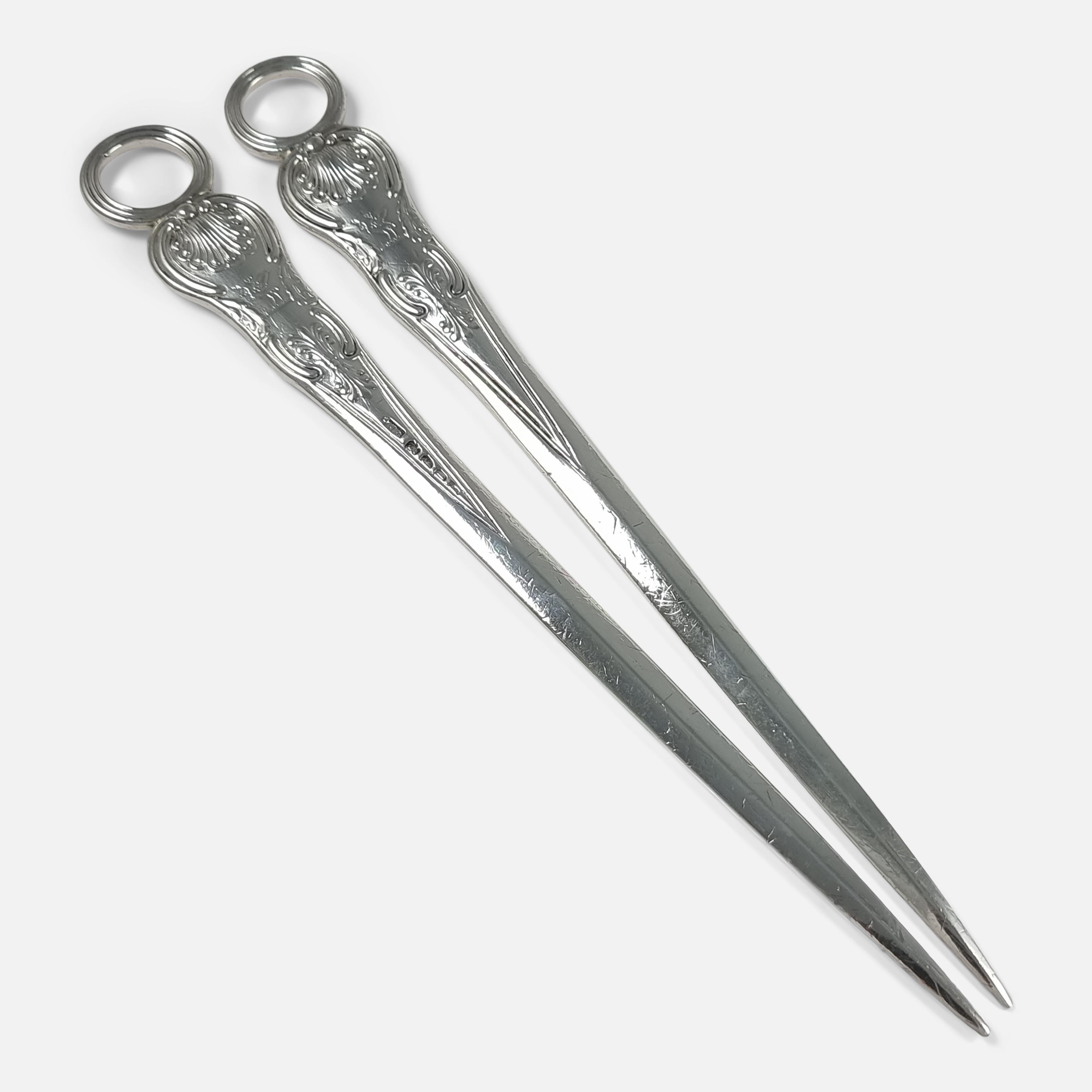 Set of 3 George III Silver Kings Pattern Meat Skewers, William Chawner II 1