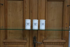 Set of 3 German Apothecary Pharmacy Jars Made of Porcelain, Early 20th Century