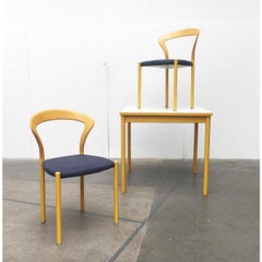 Set di 3 sedie impilabili tedesche Lotus e tavolo di Hartmut Lohmeyer, anni '70