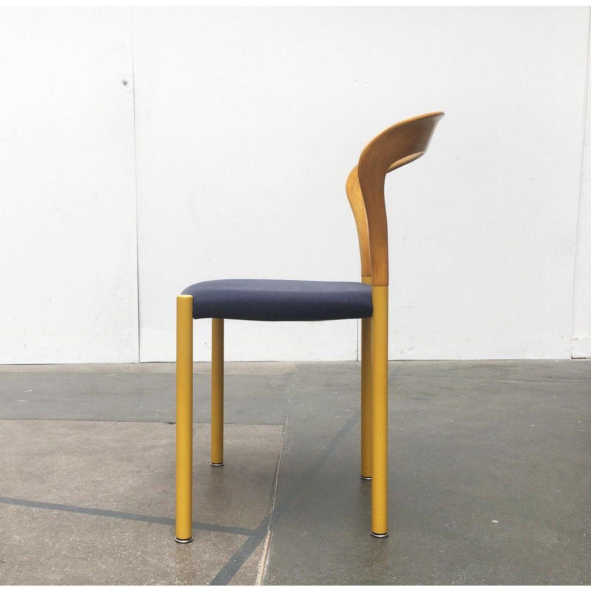 Métal Ensemble de 3 chaises et tables empilables Lotus allemandes par Hartmut Lohmeyer, 1970 en vente