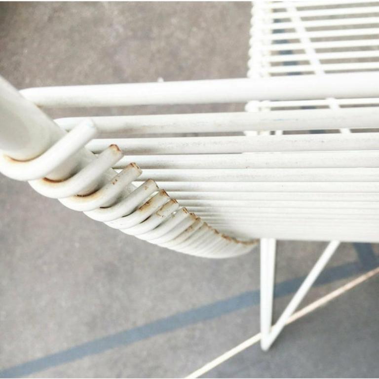 Set of 3 German Postmodern White Kreuzschwinger Chairs by Till Behrens, 1980s For Sale 4