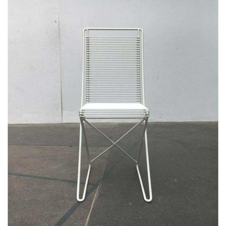 Set of 3 German Postmodern White Kreuzschwinger Chairs by Till Behrens, 1980s For Sale 5