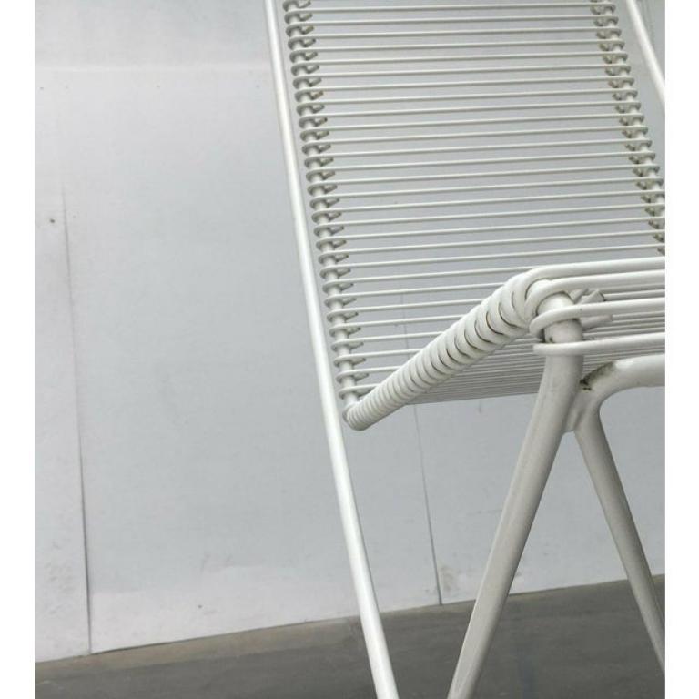 Set of 3 German Postmodern White Kreuzschwinger Chairs by Till Behrens, 1980s For Sale 6