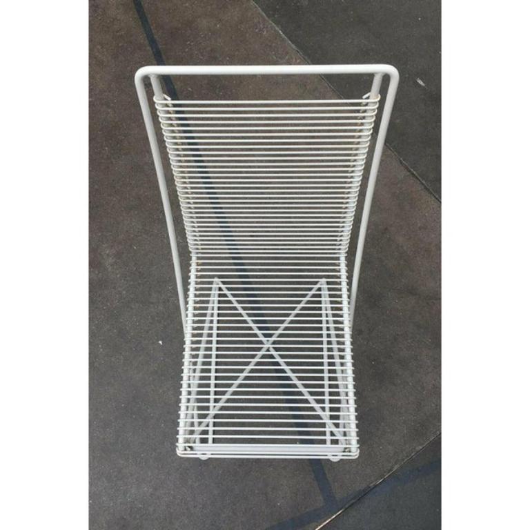 20th Century Set of 3 German Postmodern White Kreuzschwinger Chairs by Till Behrens, 1980s For Sale
