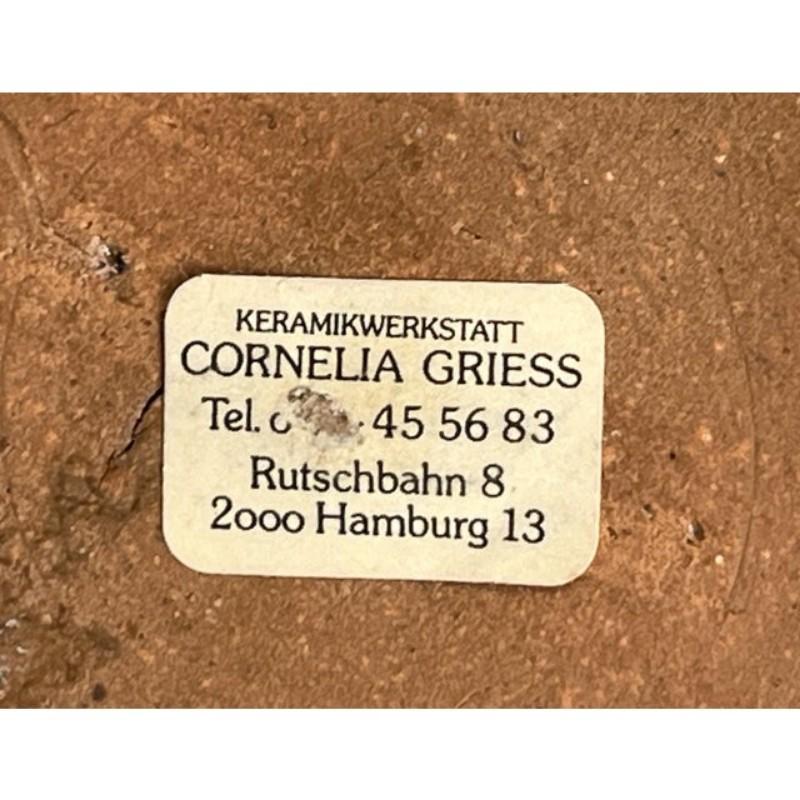 Satz von 3 Dreifachvasen aus deutscher Keramik von Cornelia Griess, Hamburg, 1960er Jahre im Angebot 12