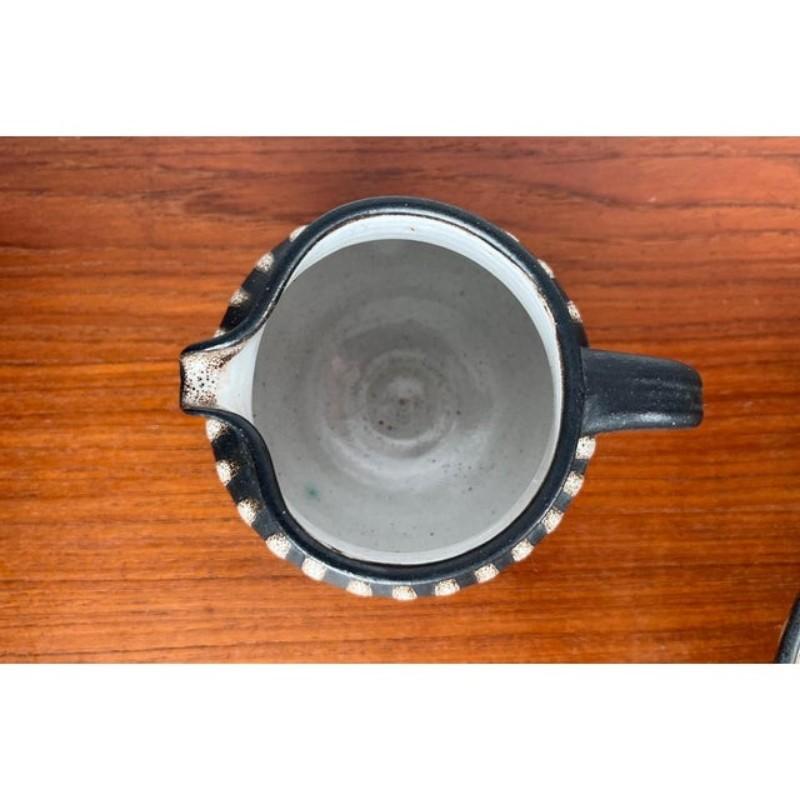 Juego de 3 cuencos, jarras y tazas pequeñas de Studio Pottery alemán de Monika Maetzel, años 60 siglo XX en venta