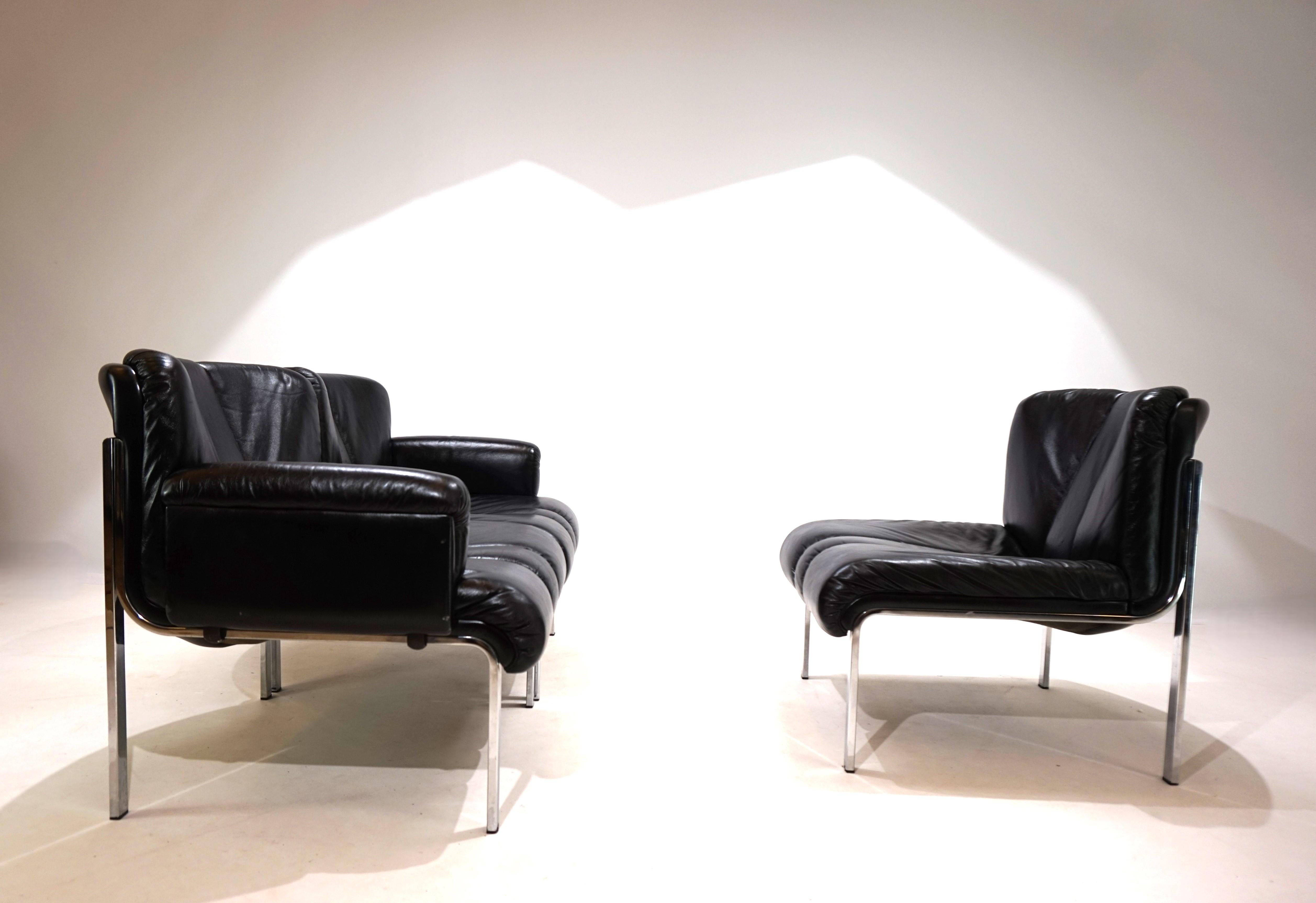 Set of 3 Girsberger Eurochair 5600 modular sofas by Fritz Makiol, 1960 4