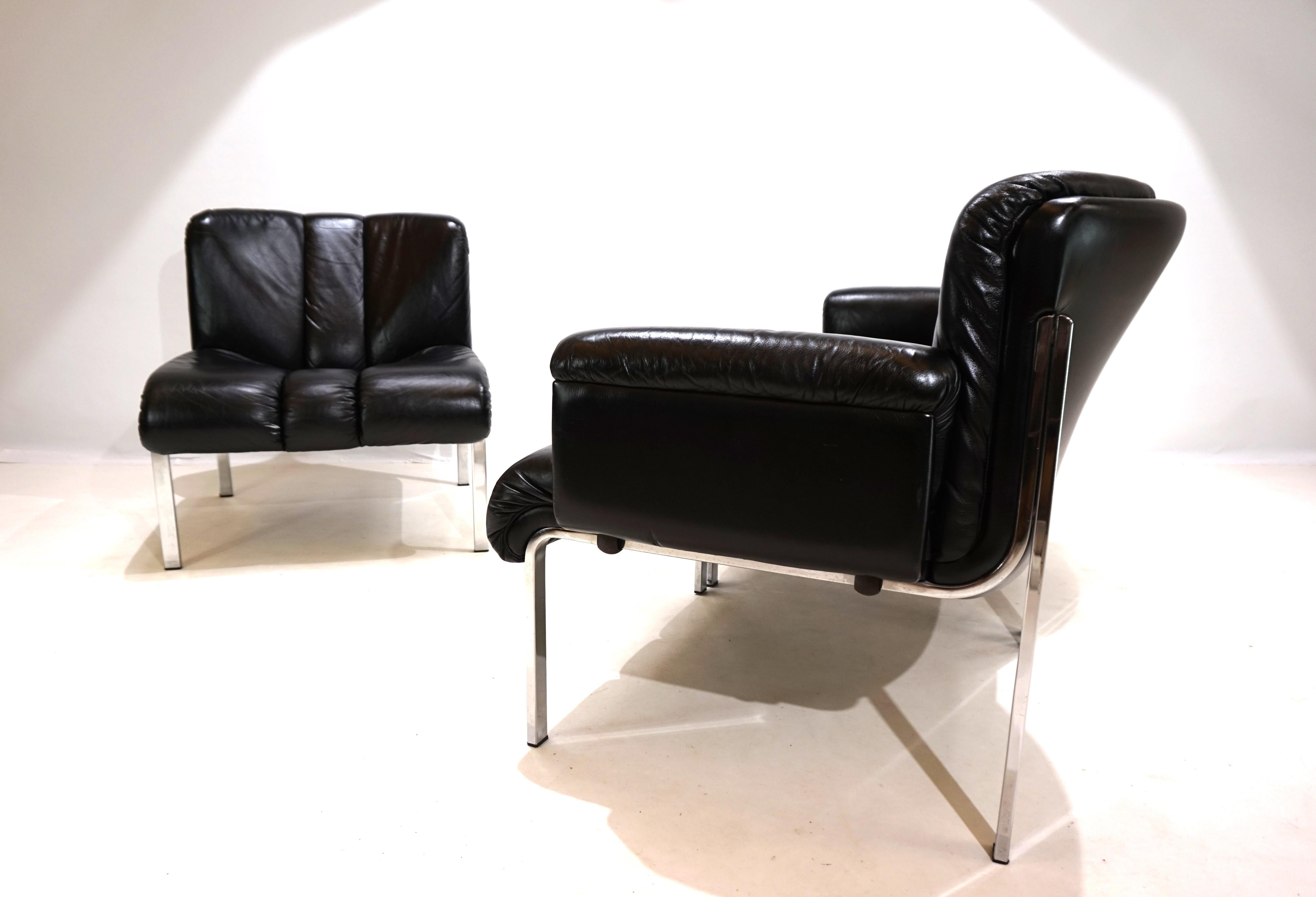 Set of 3 Girsberger Eurochair 5600 modular sofas by Fritz Makiol, 1960 5