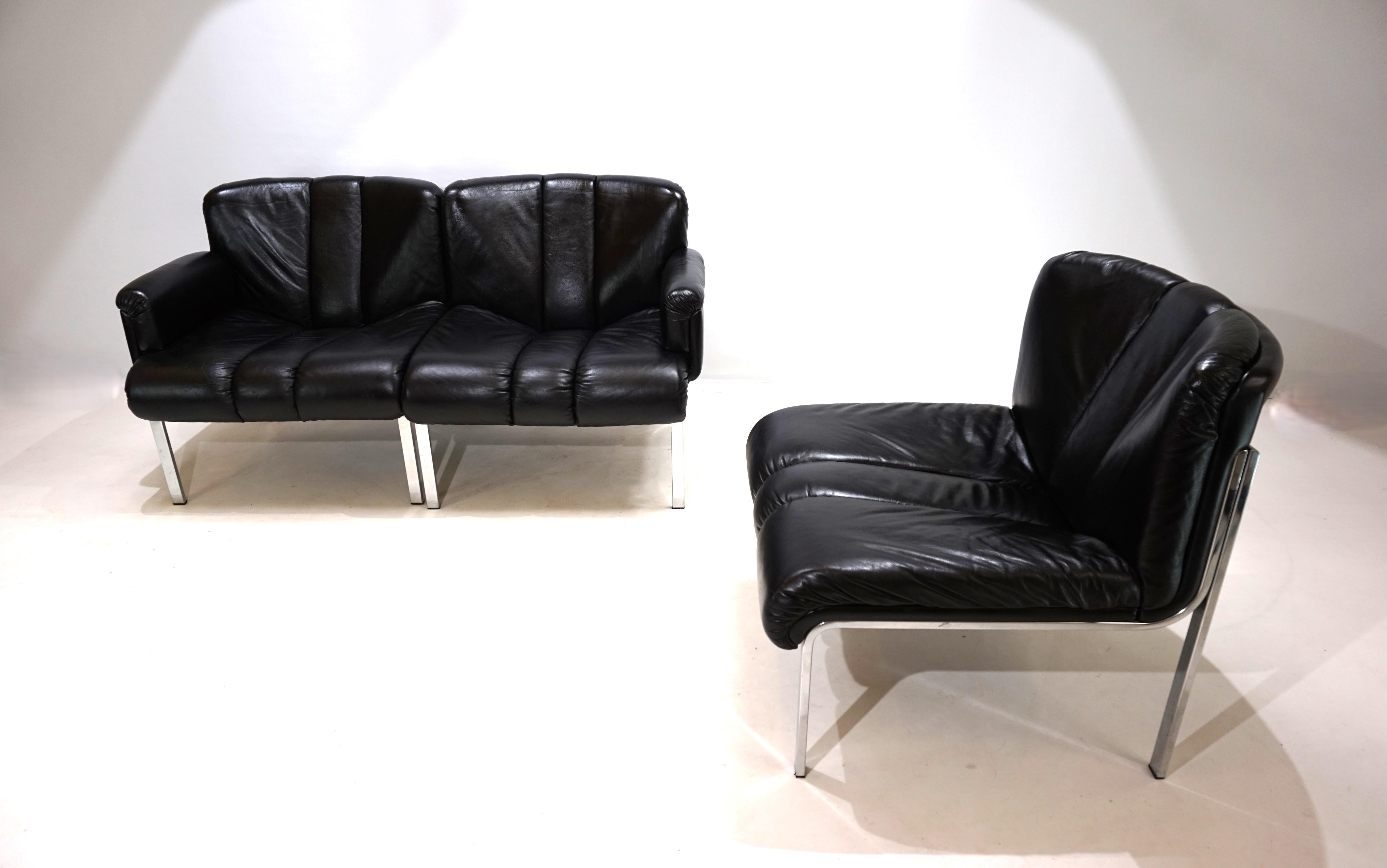 Set of 3 Girsberger Eurochair 5600 modular sofas by Fritz Makiol, 1960 11