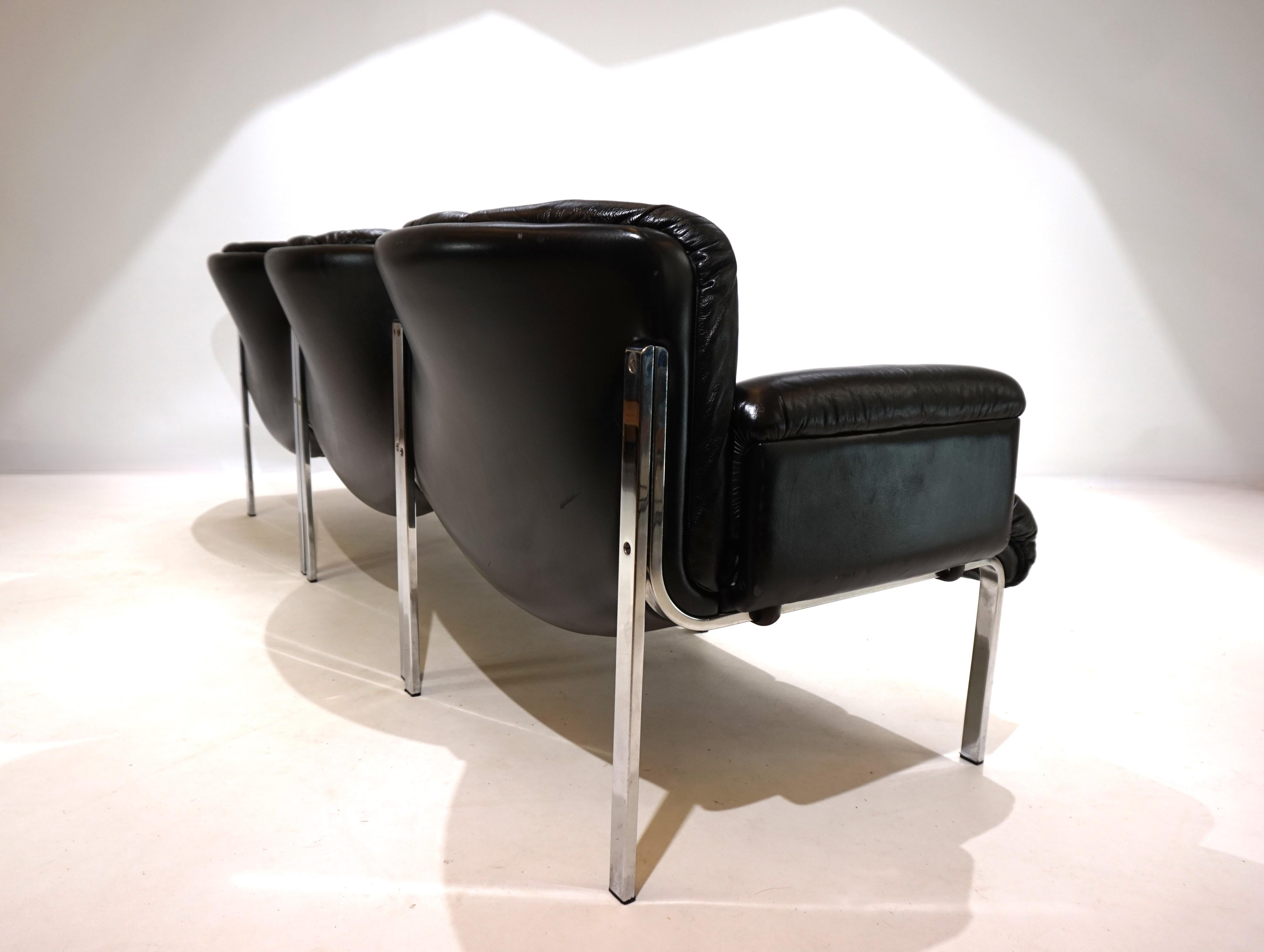 Mid-Century Modern Set of 3 Girsberger Eurochair 5600 modular sofas by Fritz Makiol, 1960