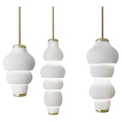 Set of 3 Glaïeul Pendants Light by Mydriaz