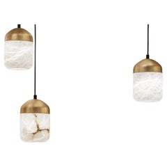 Ensemble de 3 lampes à suspension Glans par United Alabaster