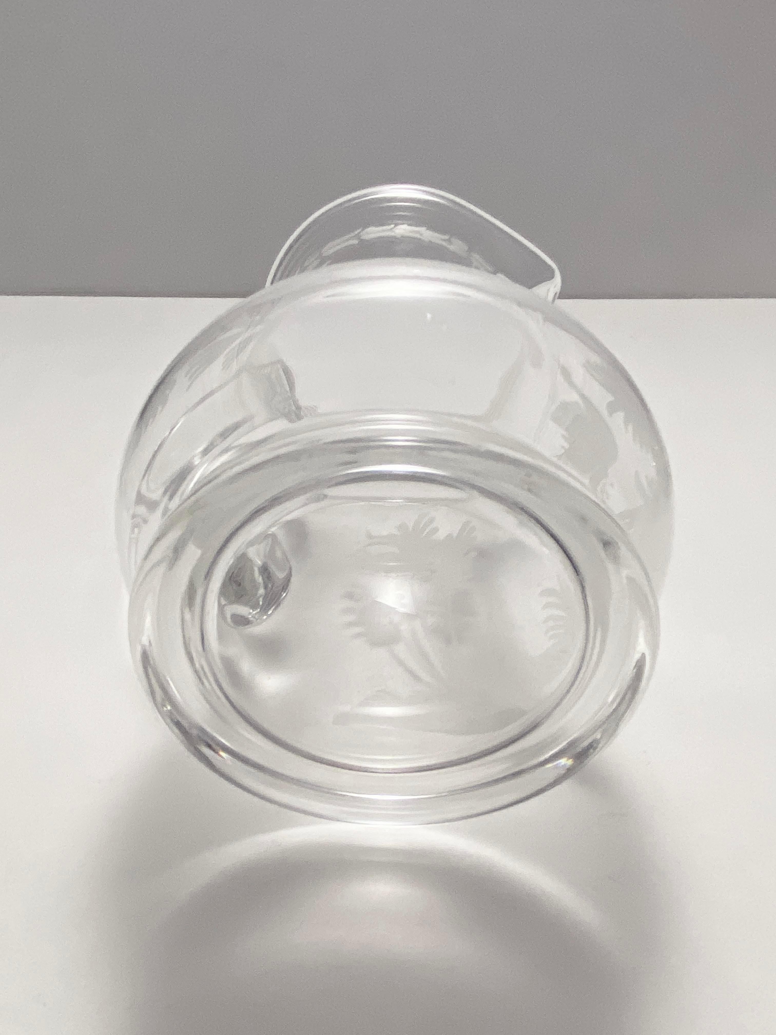 Set of 3 Glass Etched Pitchers from Andre Leon Talley's Private Collection For Sale 11
