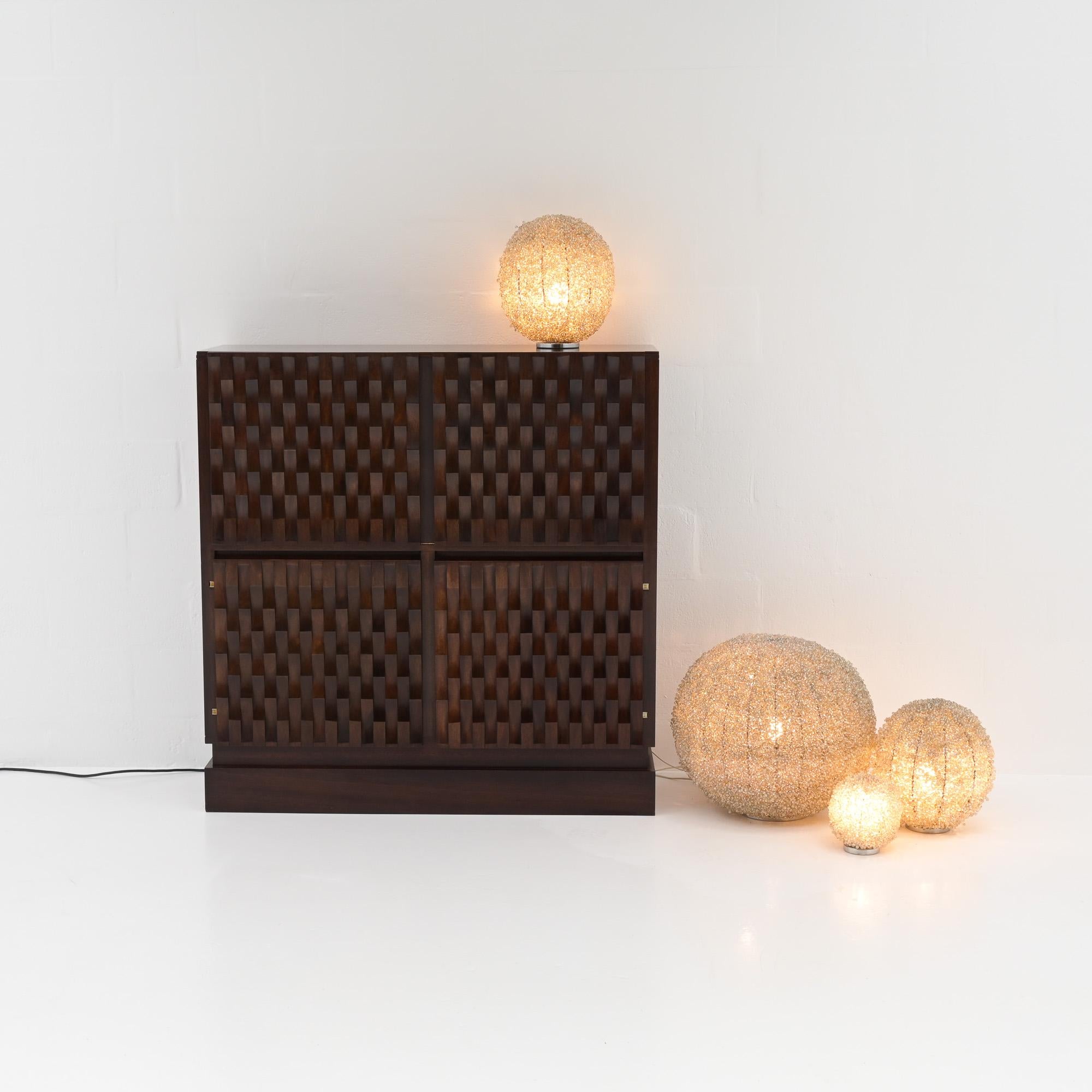 Set di 3 lampade in vetro-perla in vendita 6