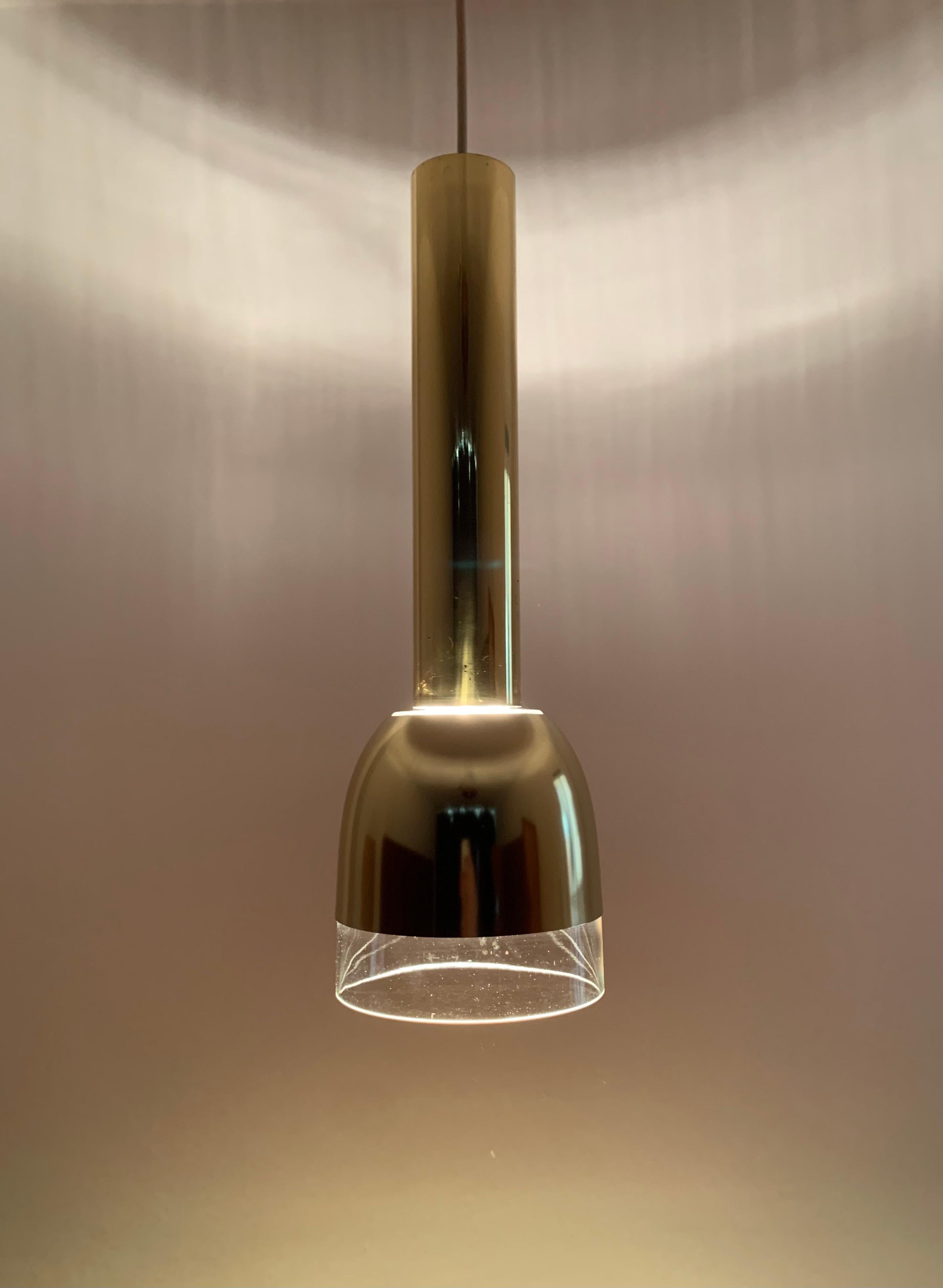 Set of 3 Glass Pendant Lamps by Glashütte Limburg  For Sale 4