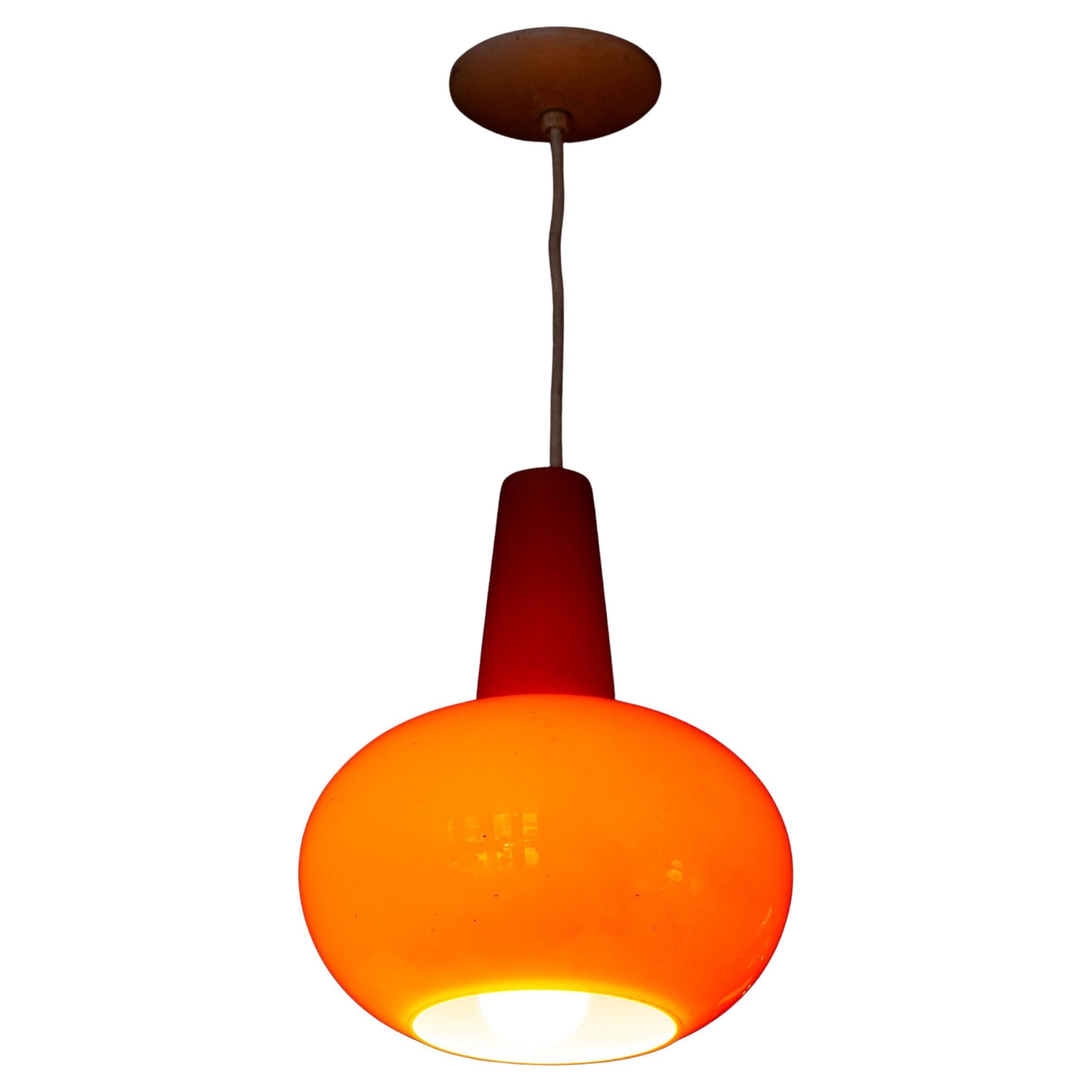 Set of 3 Glass Pendant Lights For Sale