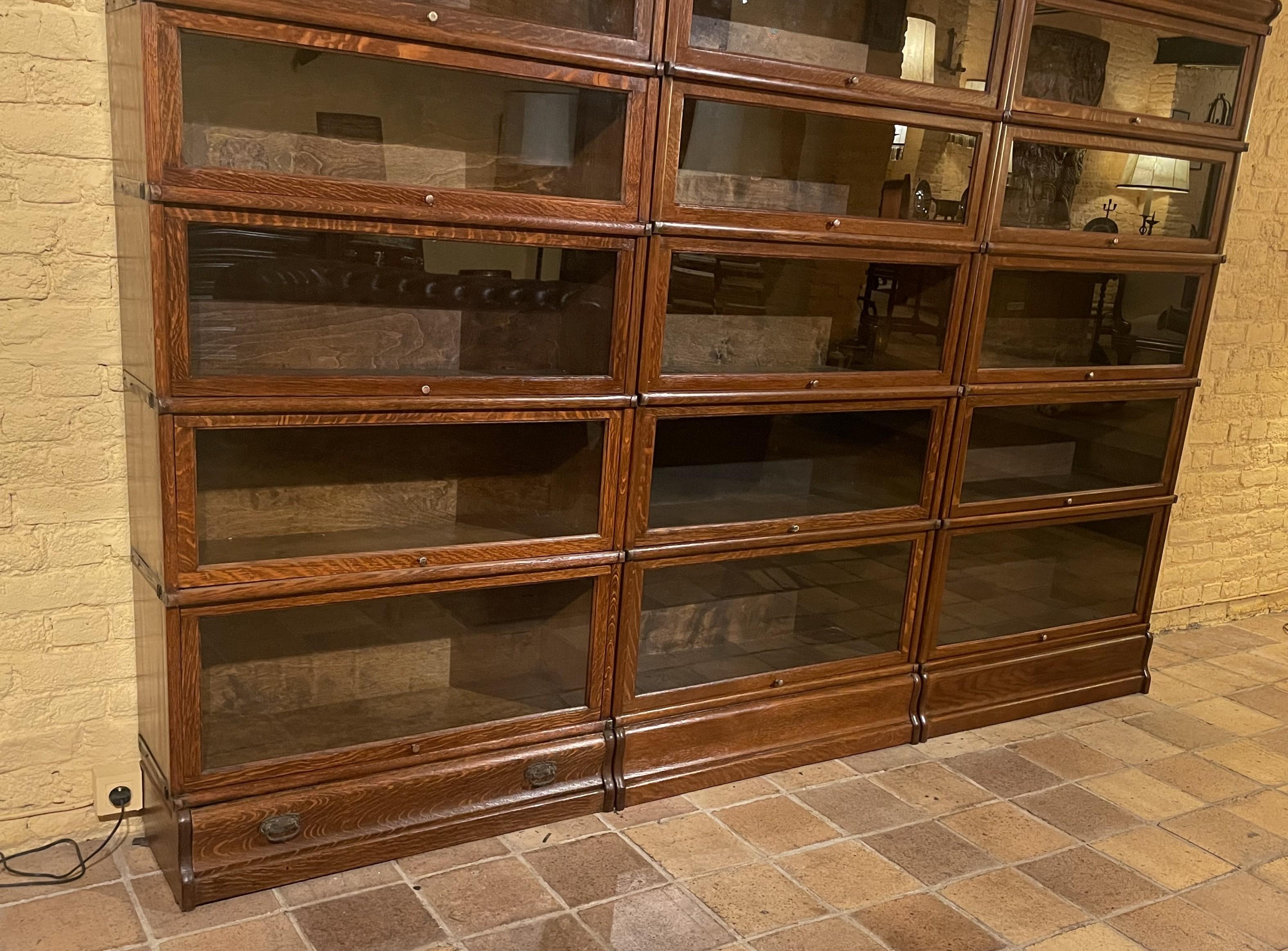 Set di 3 librerie Globe Wernicke in Oak - XIX secolo in vendita 2