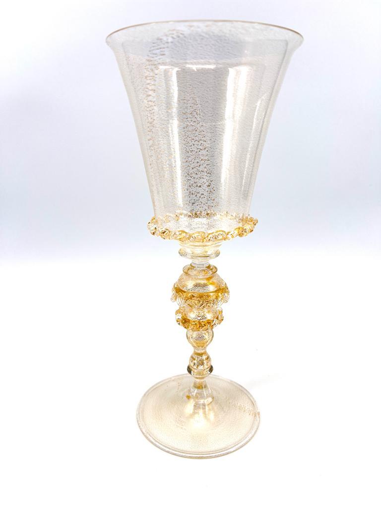 Set von 3 Goblets, handgefertigt aus Murano-Kunstglas, Sammlerstück und selten (21. Jahrhundert und zeitgenössisch) im Angebot