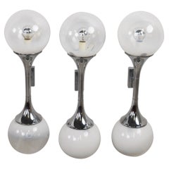 Set of 3 Goffredo Reggiani Wall Lamps, 1960s