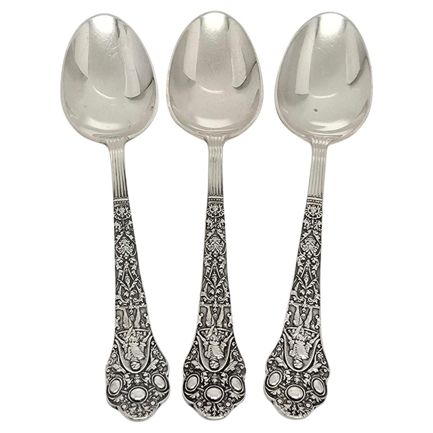 Set di 3 cucchiaini da tè Gorham Medici Old Sterling Silver  5 7/8" #18825