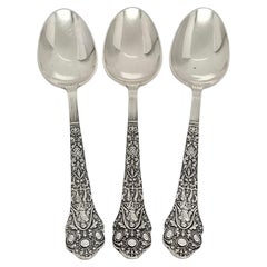 Set von 3 Gorham Medici-Teelöffeln aus altem Sterlingsilber  5 7/8" #18825