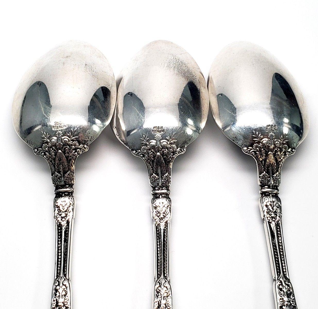 Set of 3 Gorham Mythologique Sterling Silver Serving Spoons with Monogram 1