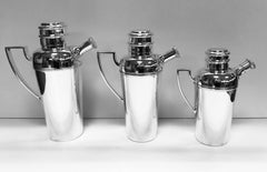Set of Three Graduating Cocktail Shakers