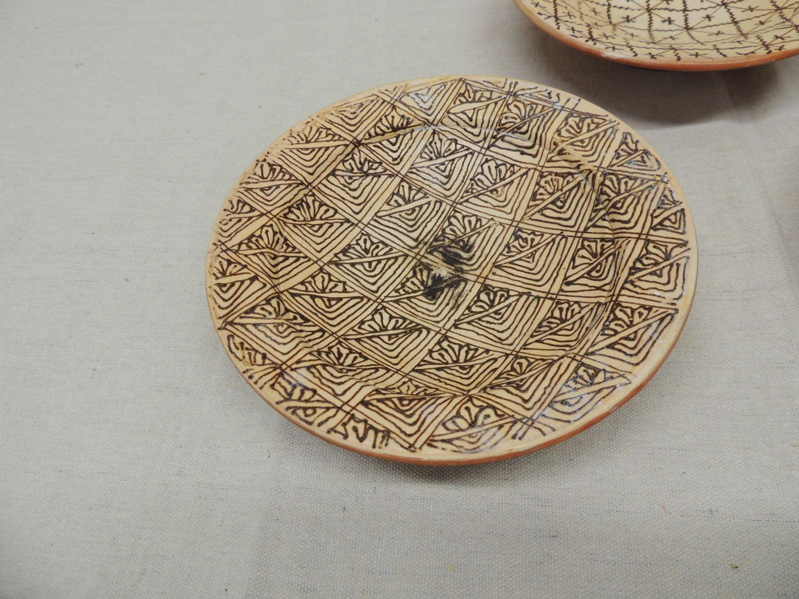 Set of (3) Graphic Moroccan gallery wall plates.
Hanging hole in the back.
Size: 8.5
