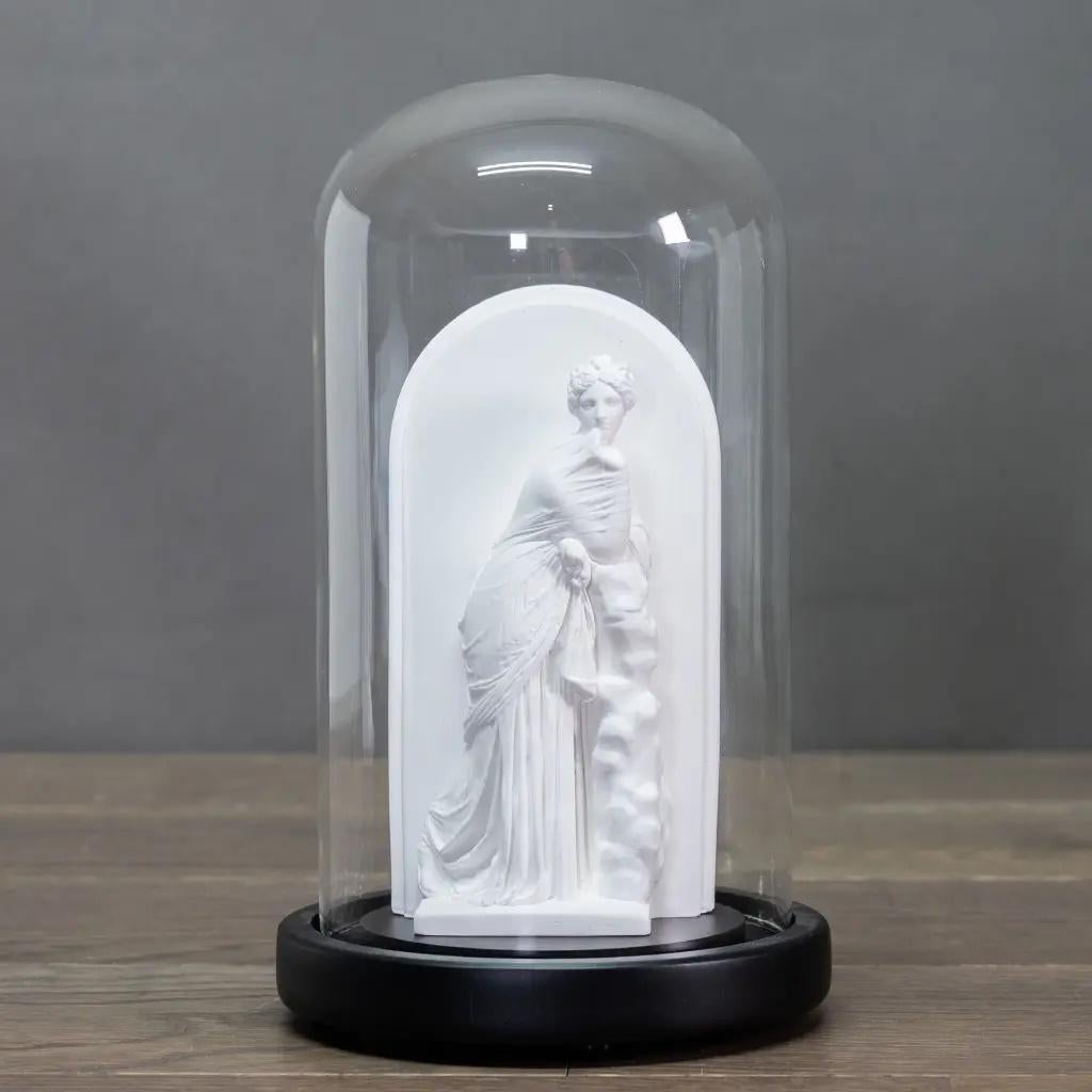 French Set of 3 Greek Figures in Globe, Classic Plaster Reproductions. For Sale