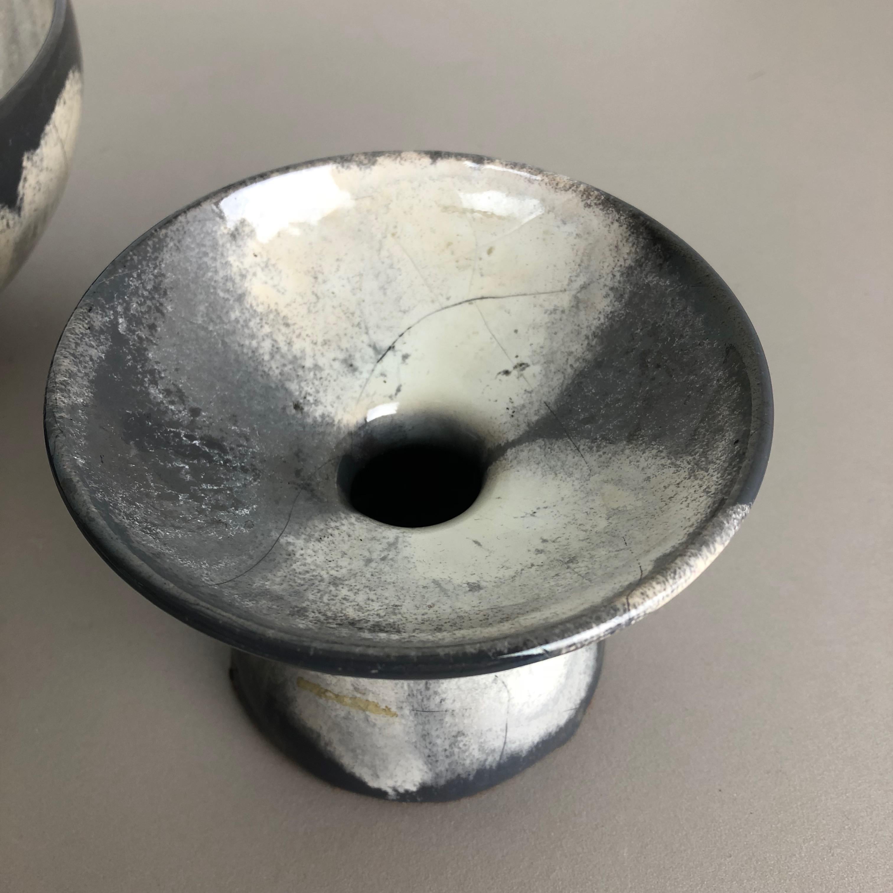 Set di 3 Objects for Objects in Studio Pottery in ceramica grigia di Otto Keramik, Germania anni '80 in vendita 6