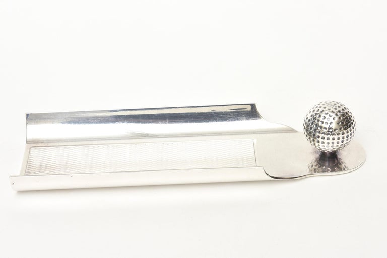 Hermes Silver Plate Golf Desk Accessories Set Of 3 Vintage At 1stdibs