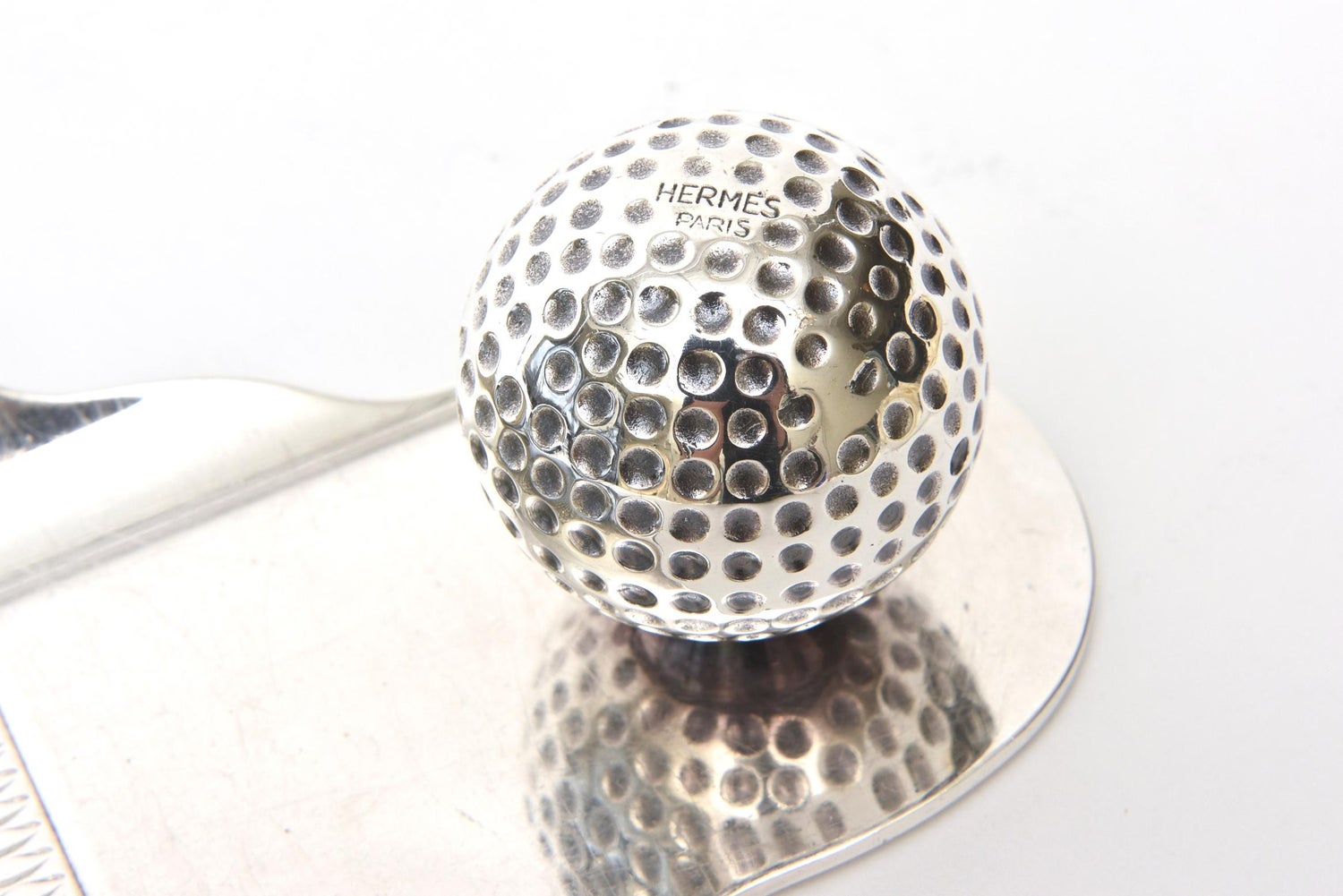 Hermes Silver Plate Golf Desk Accessories Set Of 3 Vintage At 1stdibs