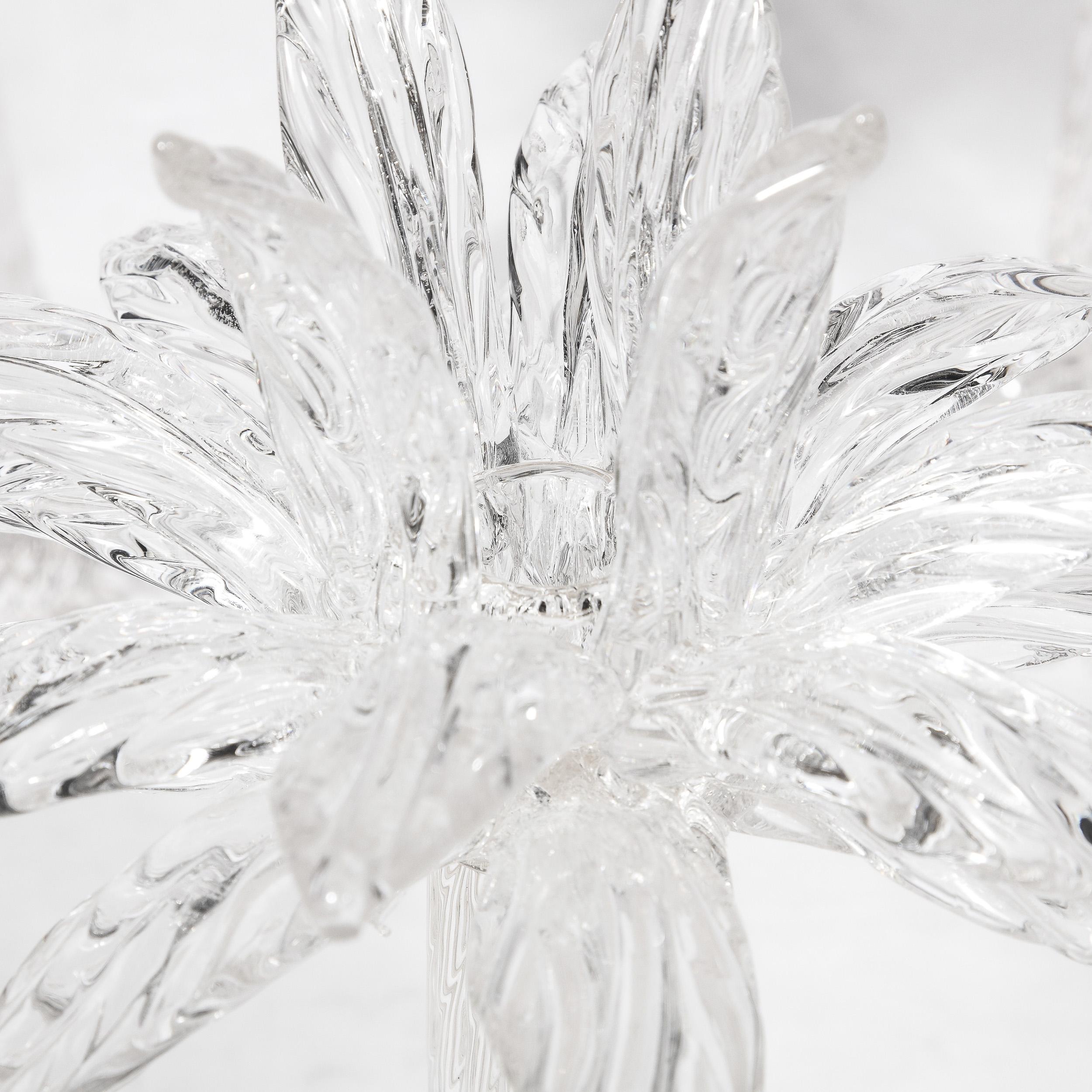 Set of 3 Hand-Blown Murano Glass Palm Tree Candleholders by Seguso for Tiffany 9