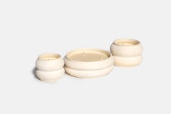 Set di 3 candele in ceramica al profumo di gelsomino realizzate a mano da Hatsu